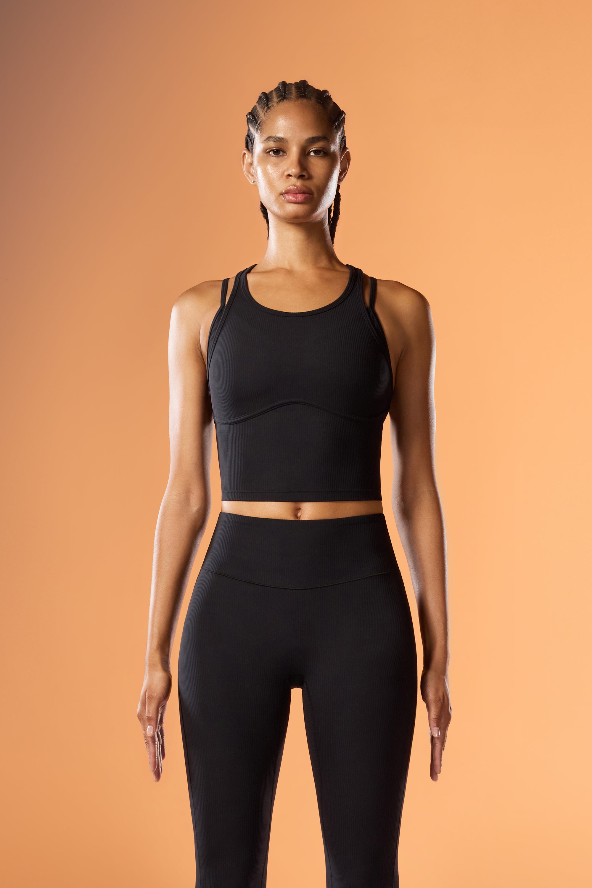 ButterEase™ Layered Longline Bra - Black