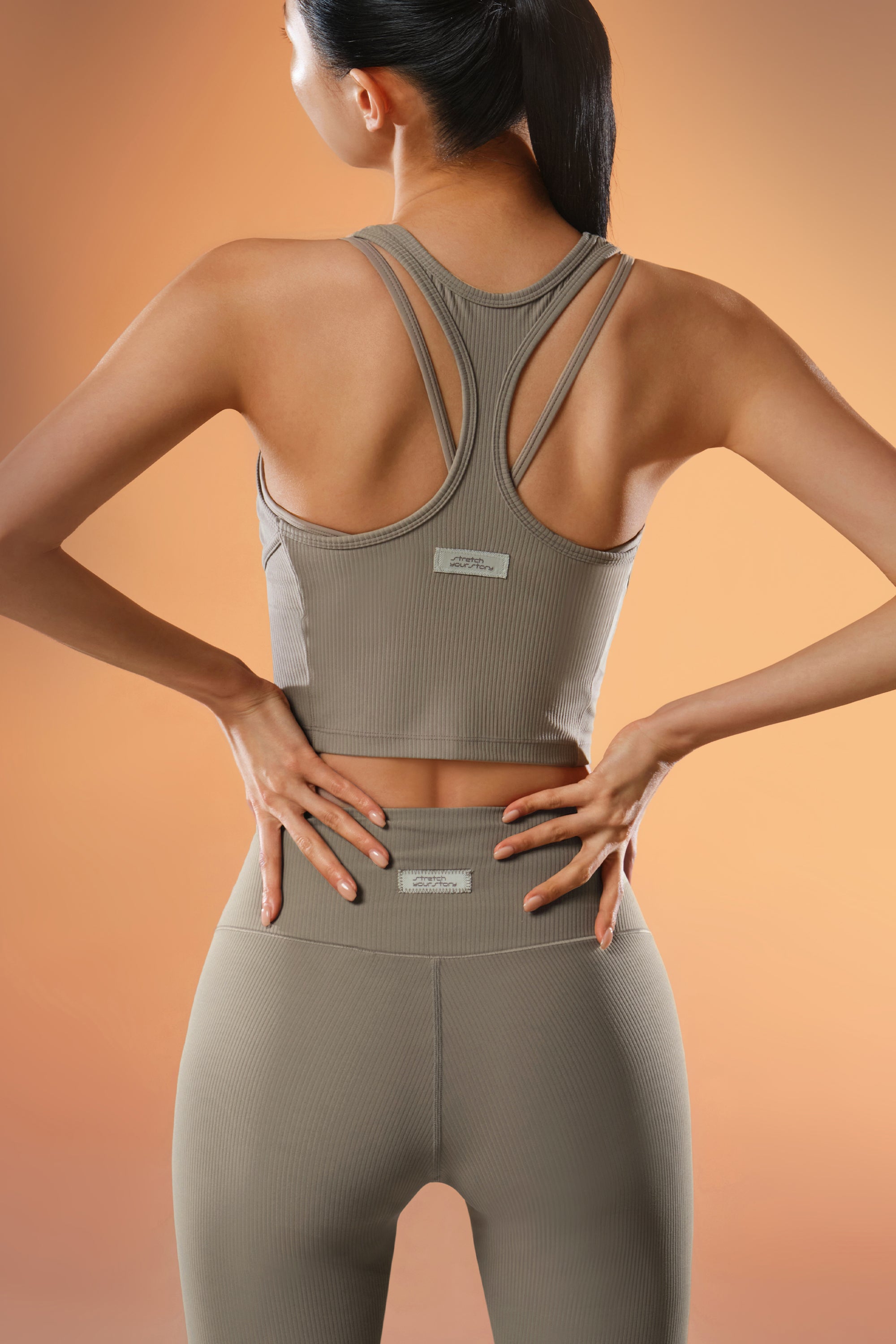 ButterEase™ Layered Longline Bra - Fog Brown