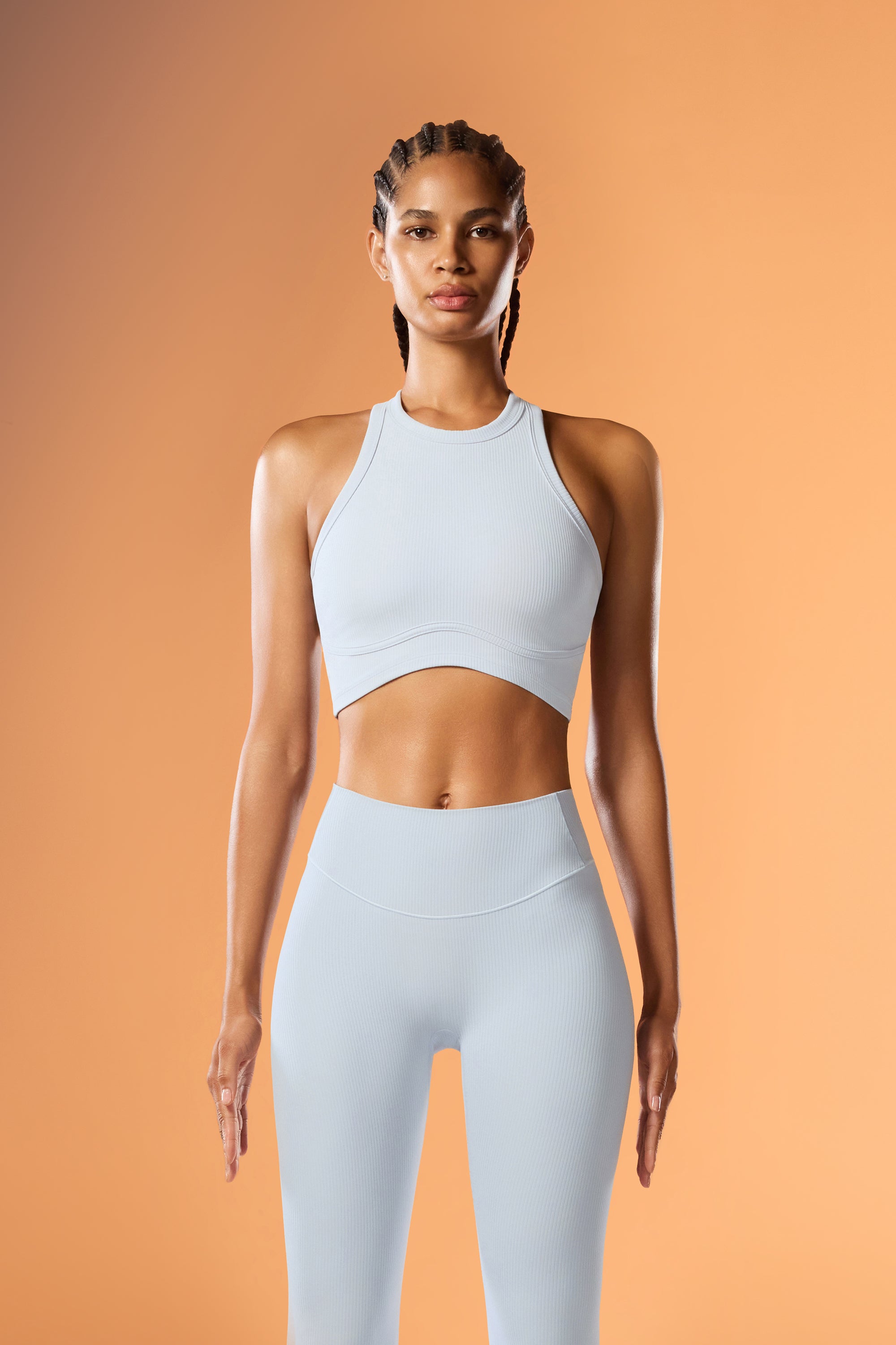 ButterEase™ Racerback Longline Bra - Blue Soap