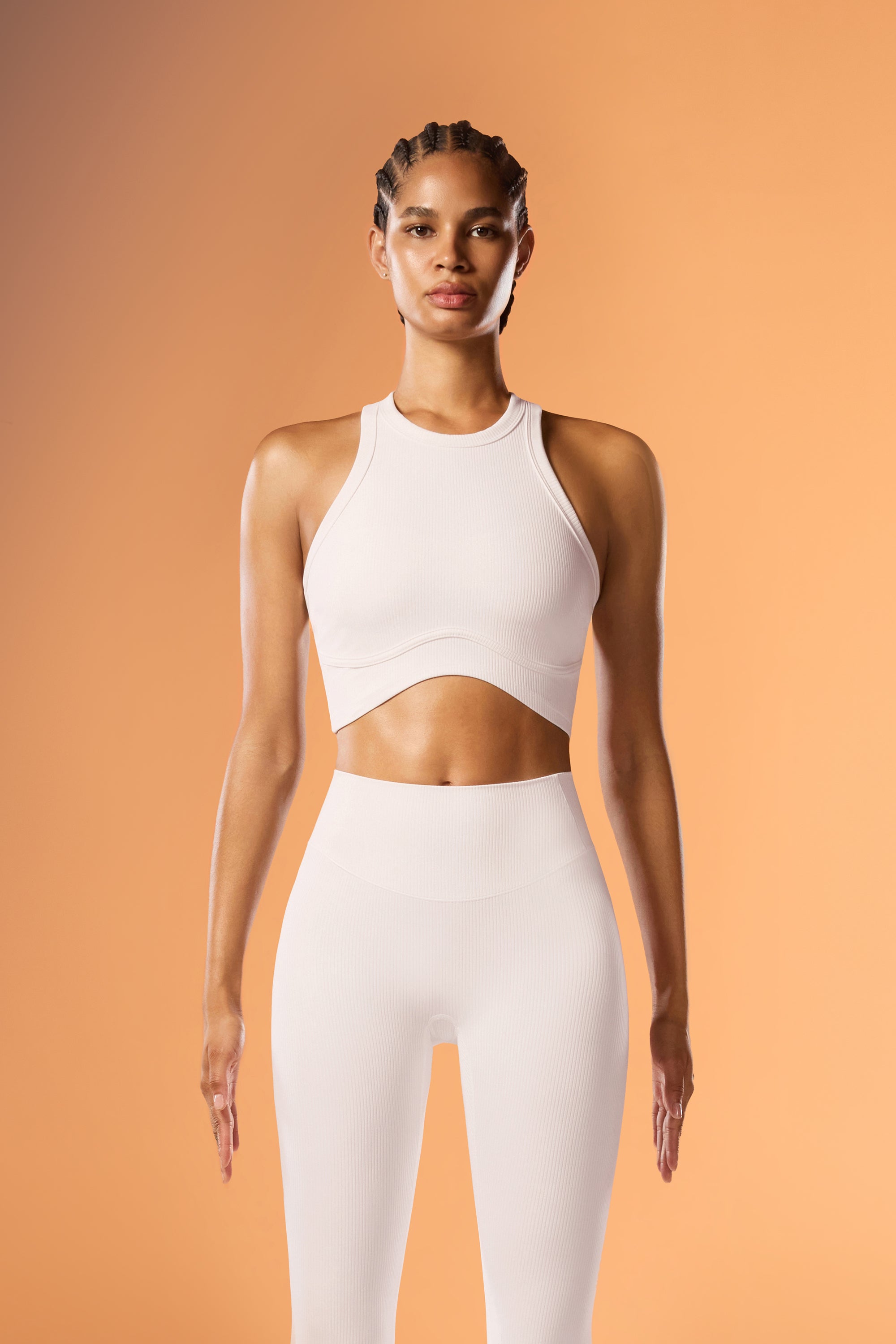 ButterEase™ Racerback Longline Bra - White