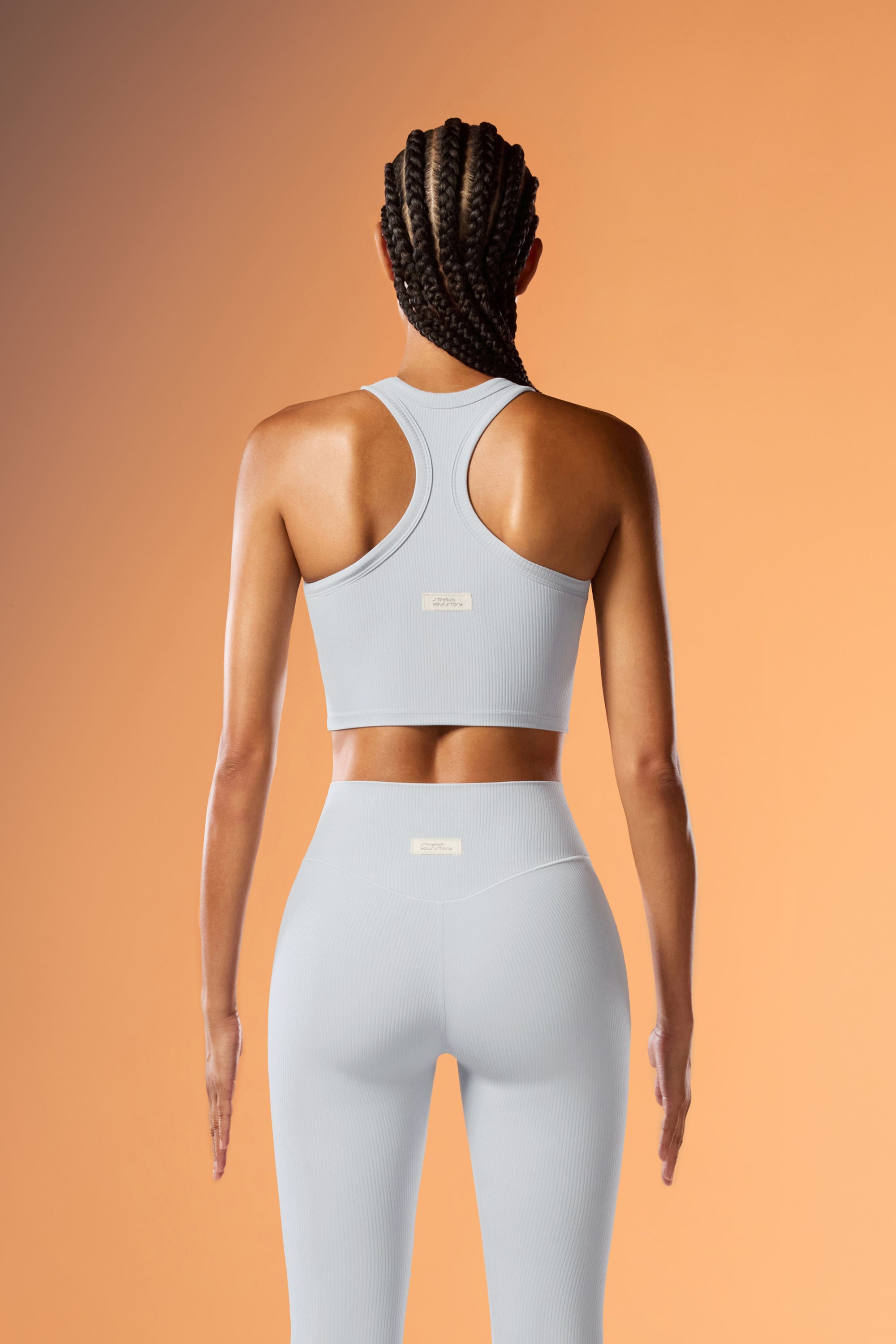 ButterEase™ Racerback Longline Bra - Blue Soap