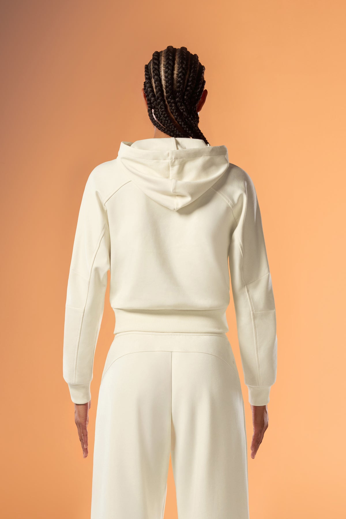 Easy Soft Oversized-Fit Cropped Hoodie - Light Beige