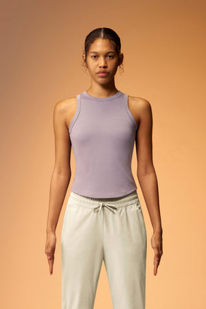 Slim-Fit Melange Tank with Removable Cups