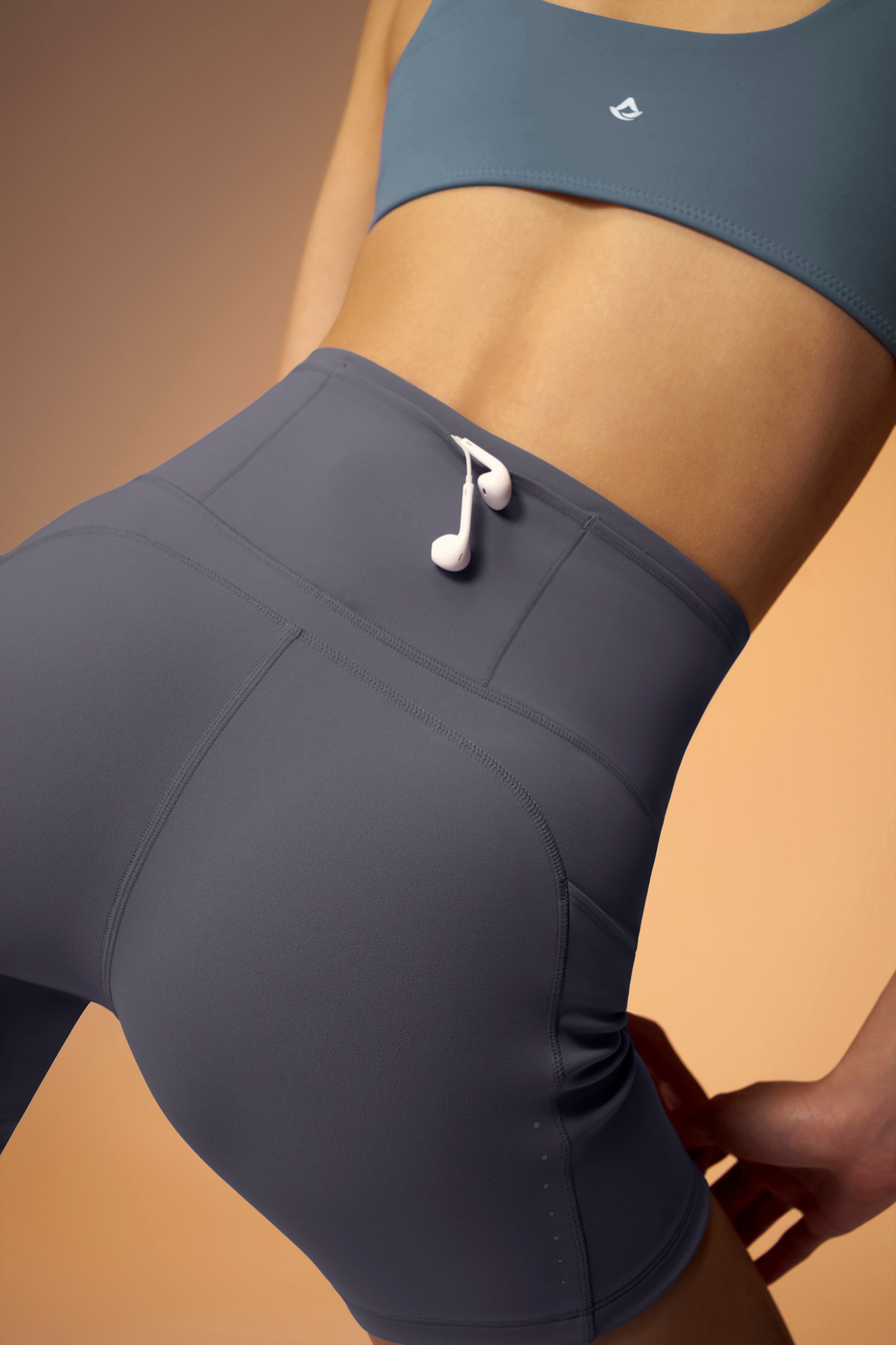 ButterFlow™ Pocket Biker Short 6" - Blue Shadow