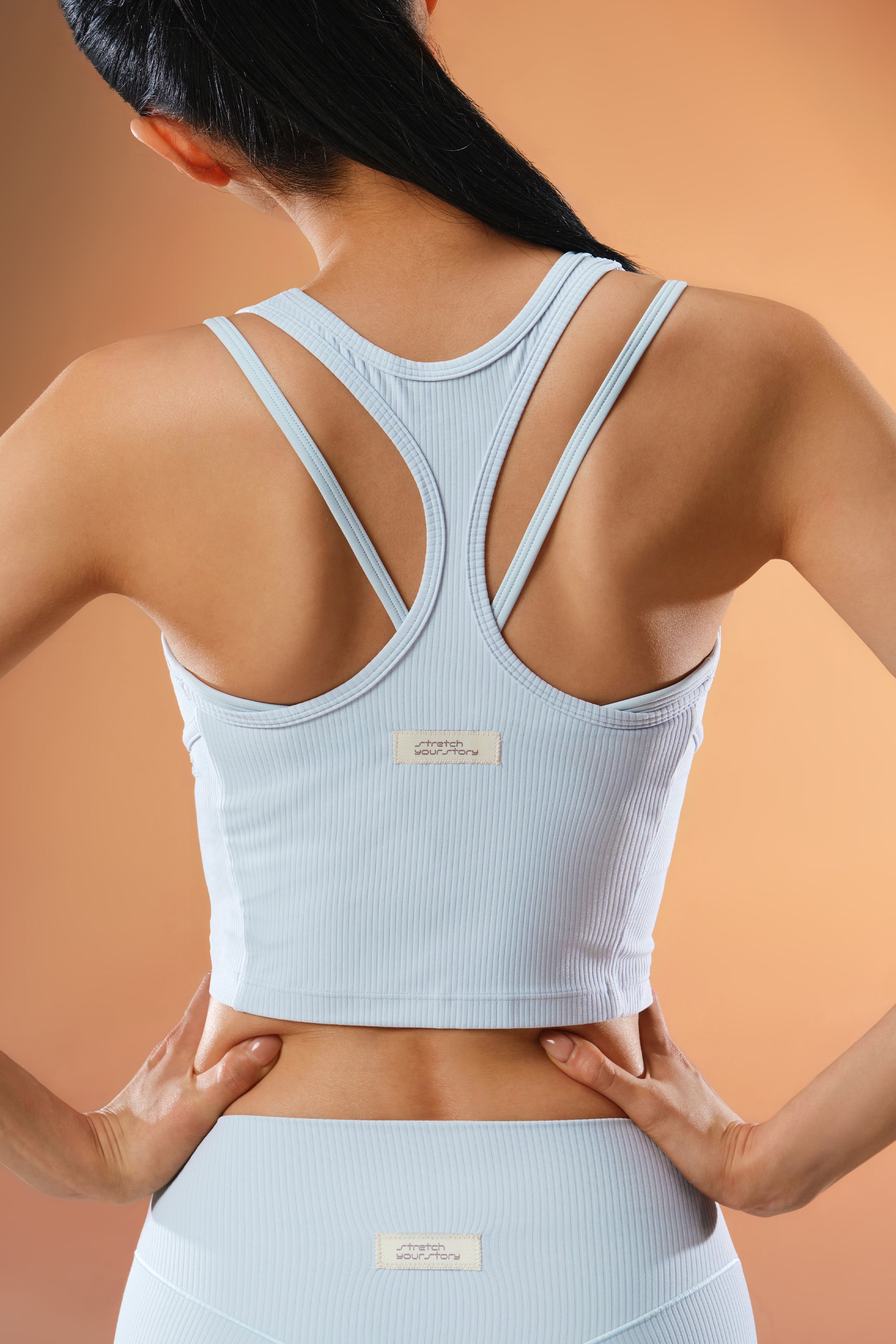 ButterEase™ Layered Longline Bra - Blue Soap