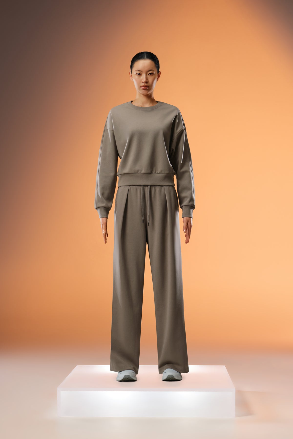 Easy Soft Wide Leg Pant - Fog Brown