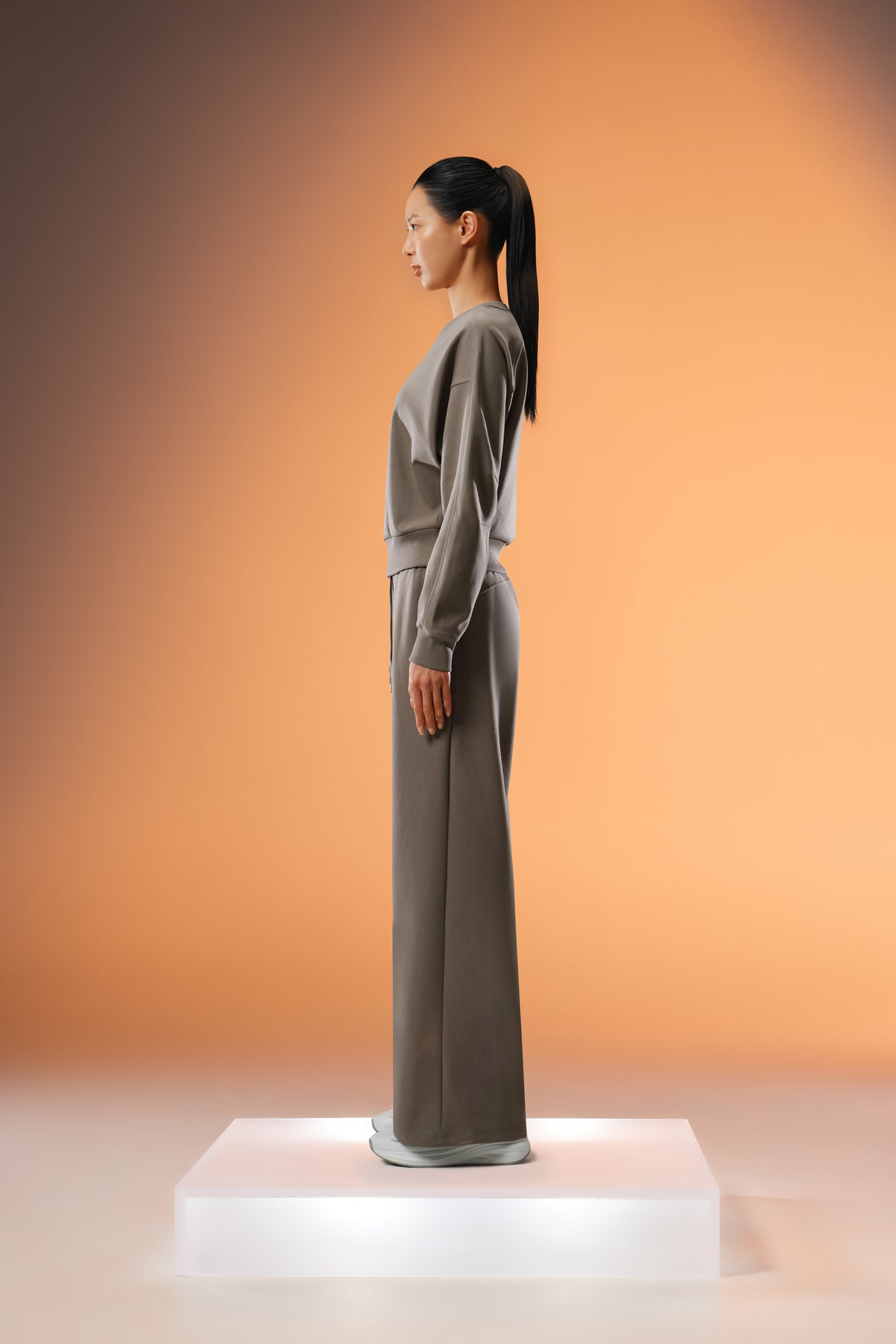 Easy Soft Wide Leg Pant - Fog Brown