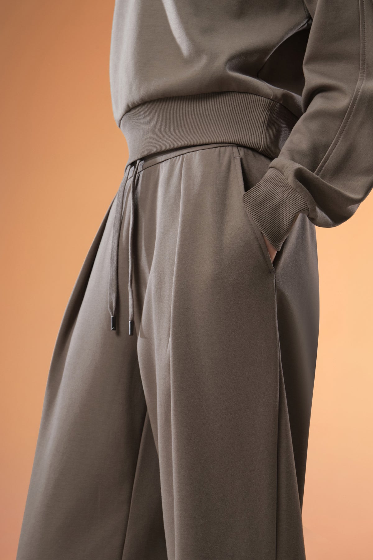 Easy Soft Wide Leg Pant - Fog Brown