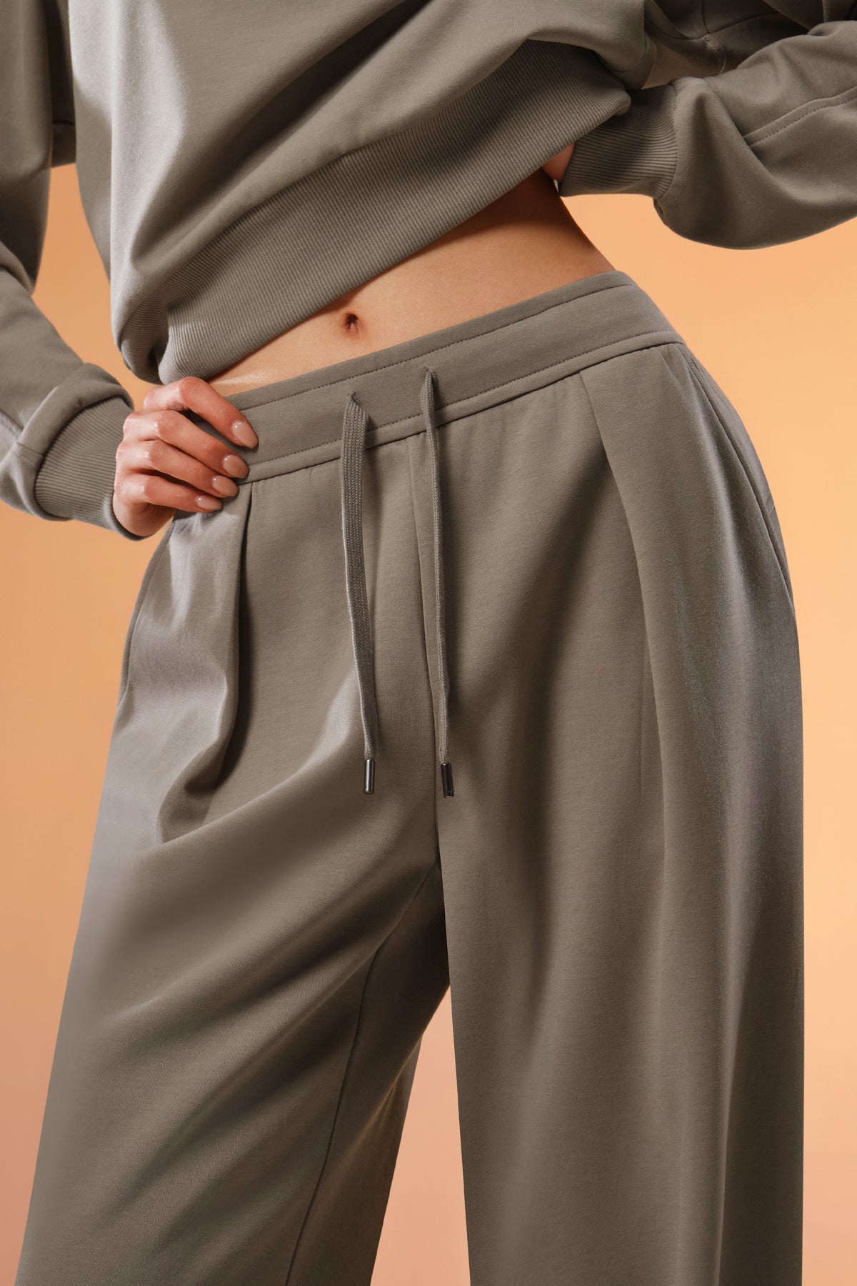 Easy Soft Wide Leg Pant - Fog Brown