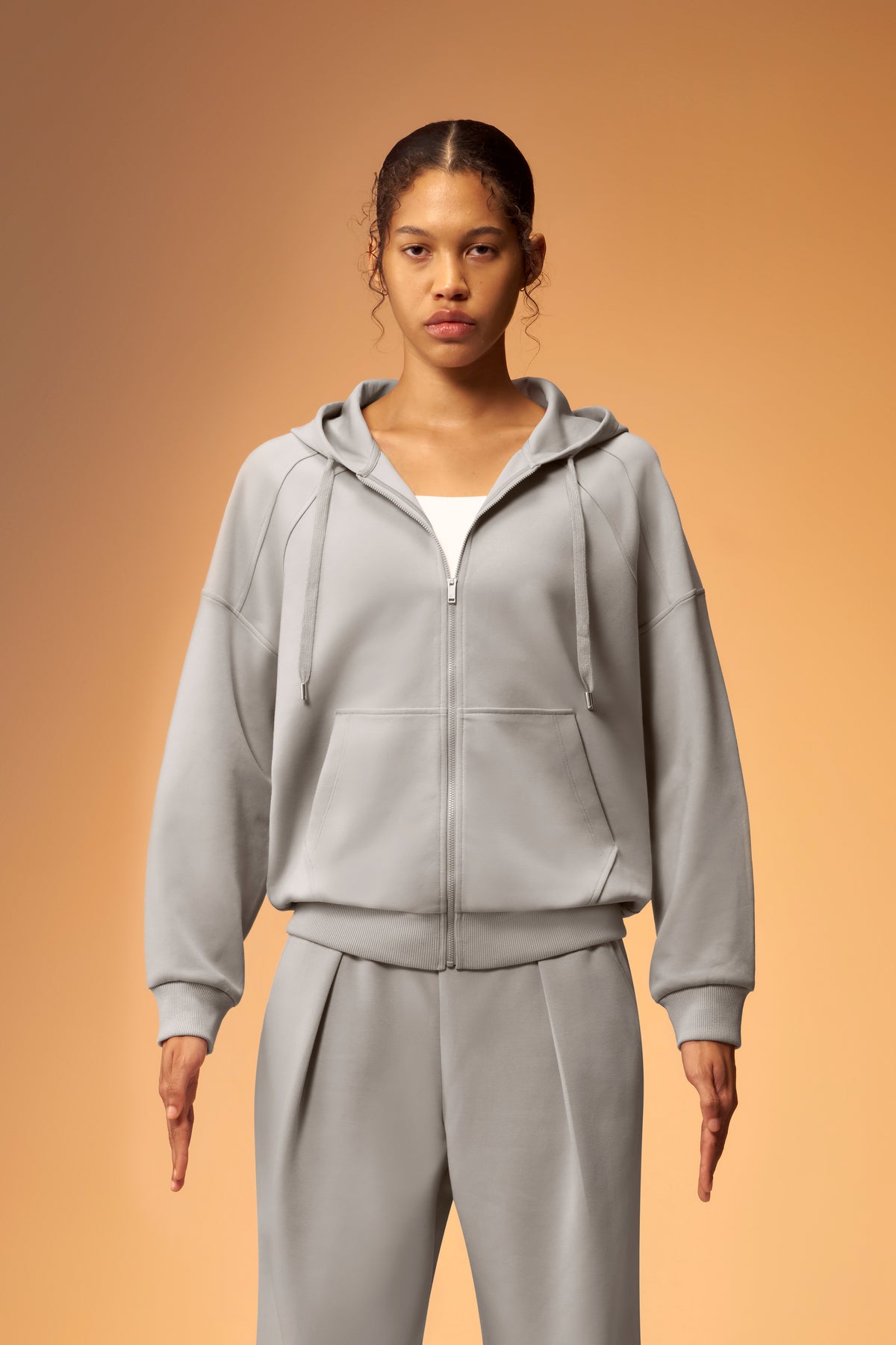 Easy Soft Oversized Full-Zip Hoodie - Hushed Beige