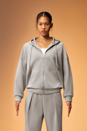 Easy Soft Oversized Full-Zip Hoodie - Hushed Beige