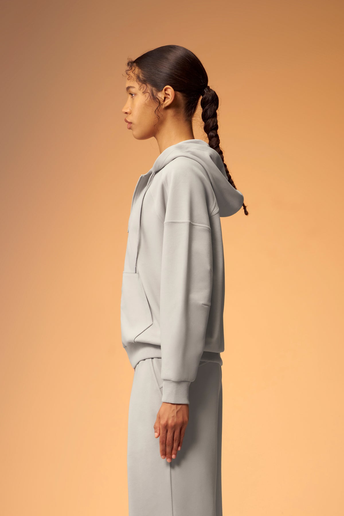Easy Soft Oversized Full-Zip Hoodie - Hushed Beige