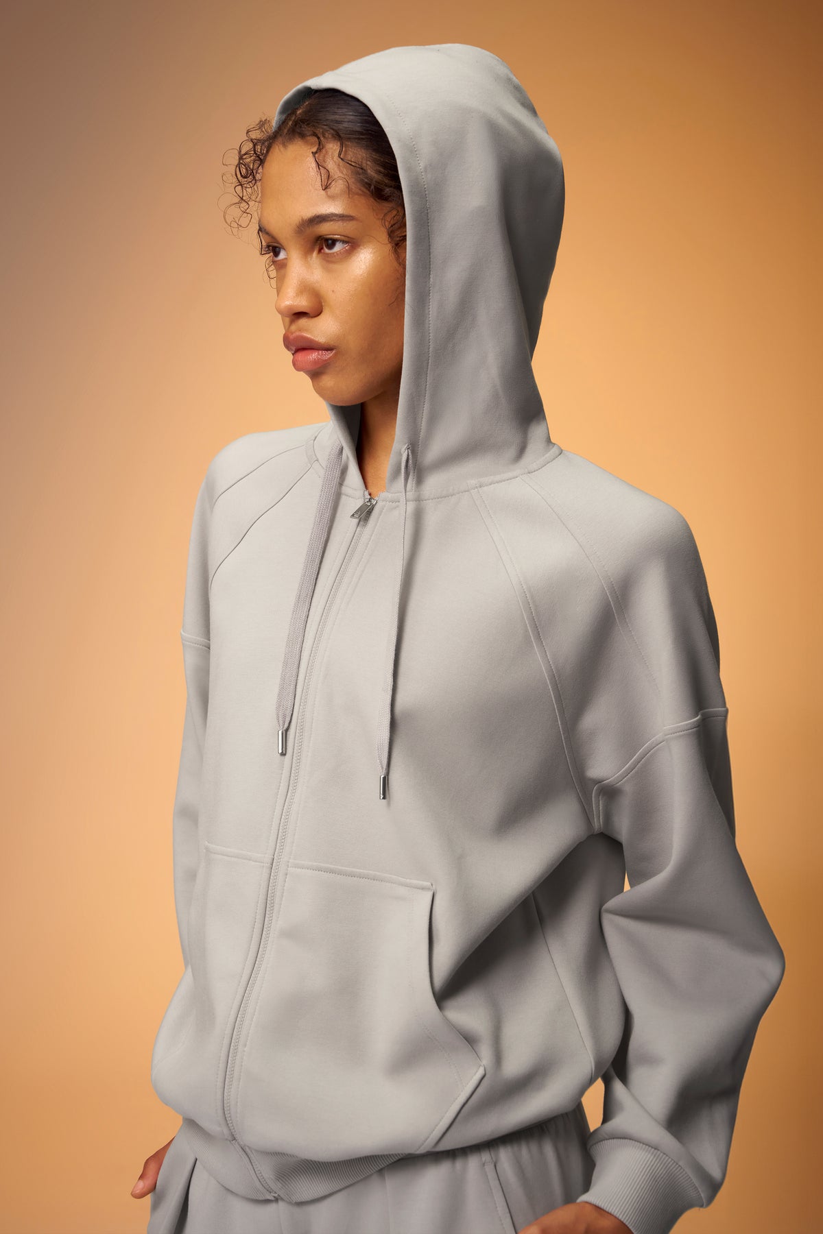Easy Soft Oversized Full-Zip Hoodie - Hushed Beige