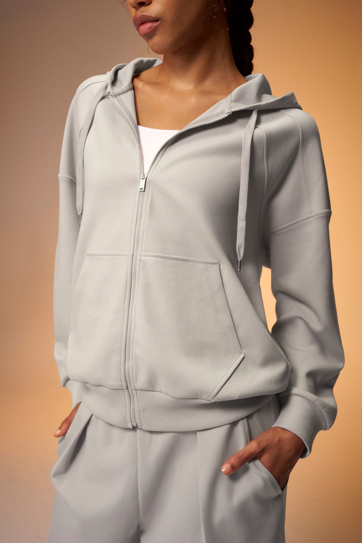 Easy Soft Oversized Full-Zip Hoodie - Hushed Beige