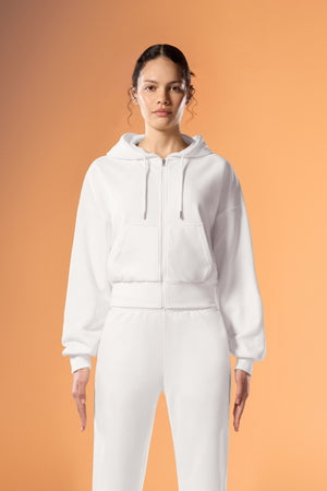 Dream Soft Cropped Full-Zip Hoodie