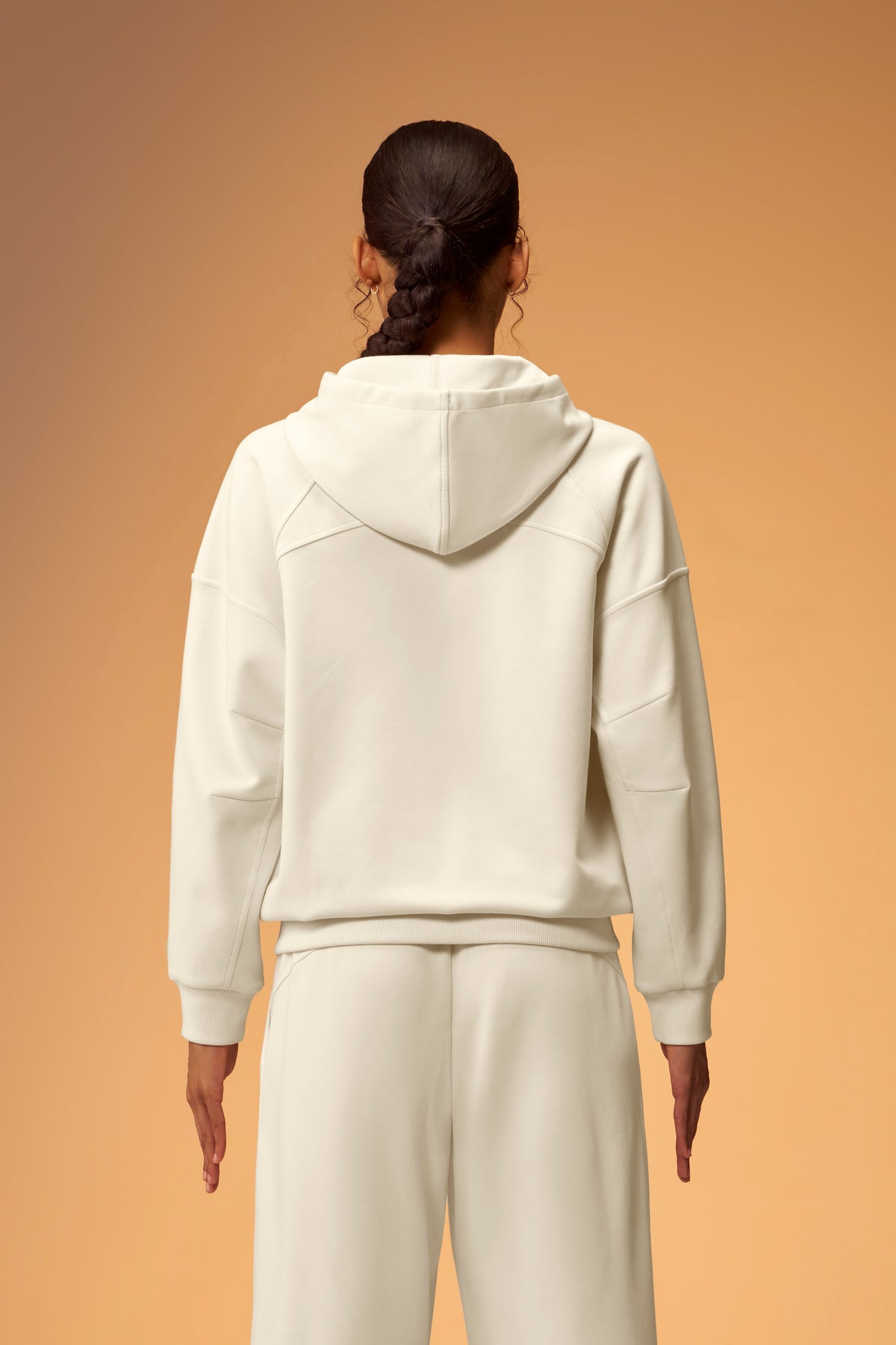 Easy Soft Oversized Full-Zip Hoodie - Light Beige