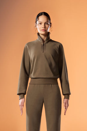 Dream Soft Cropped Half-Zip