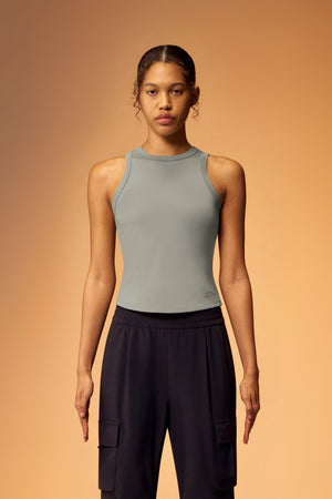 Slim-Fit Melange Tank with Removable Cups