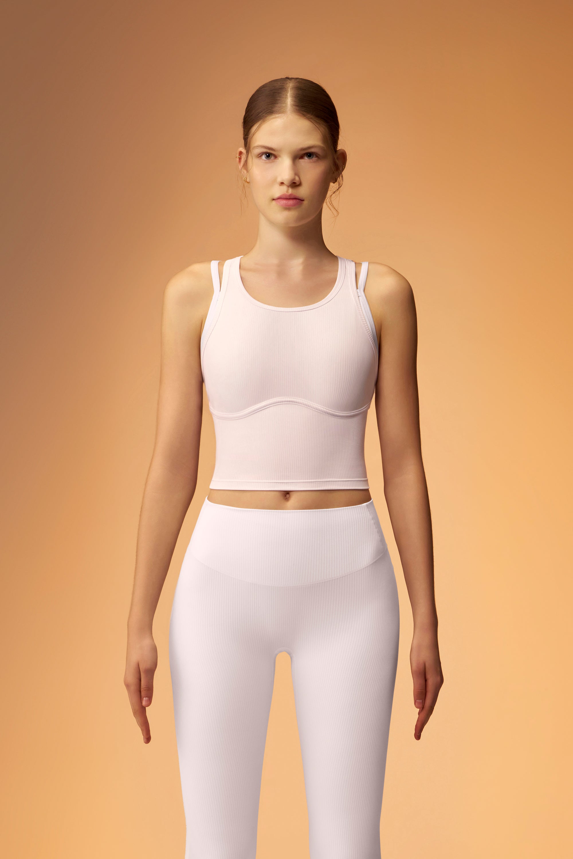 ButterEase™ Layered Longline Bra - White